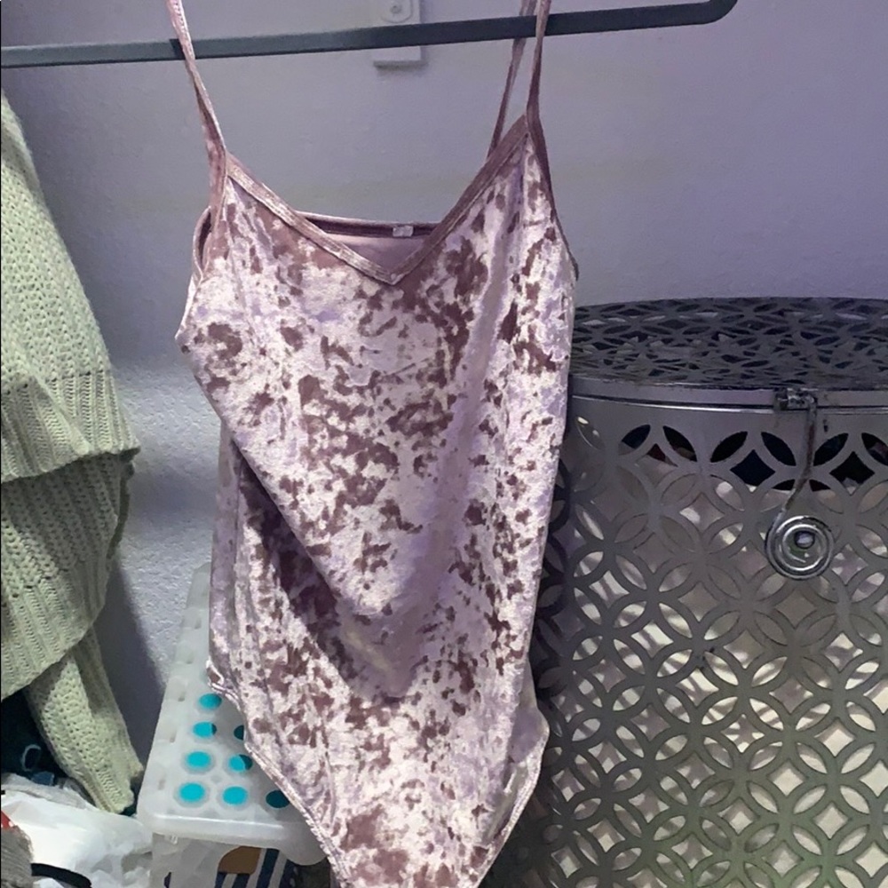 crushed velvet body suit